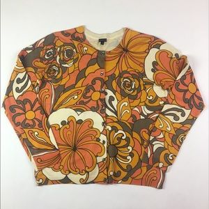 Madison Silk Blend Cardigan Sweater Long Sleeve M